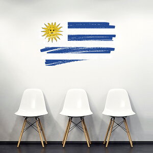 �������V�[�����E�H�[���X�e�b�J�[ 90×90cm ���E�̍��� world flag ���� �ǎ� �͂����� �������� �J�b�e�B���O�V�[�g wall sticker�@uruguay �E���O�A�C�@018594