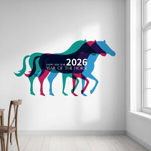 3size����I�ׂ�I�������E�H�[���X�e�b�J�[ 2026 ���x ���� �n �ߔN 590×1327mm 390×877mm 190×427mm �������� �J�b�e�B���O�V�[�g wall sticker �G�� ���� �n 2026�@036442