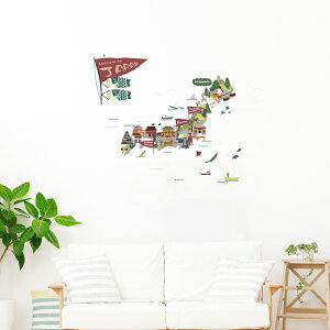 n} V[EH[XebJ[ EH[XebJ[  60×60cm En} {n} world map japan 嗤  JbeBOV[g wall sticker G DIY 016016