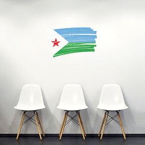 �������V�[�����E�H�[���X�e�b�J�[ 60×60cm ���E�̍��� world flag ���� �ǎ� �͂����� �������� �J�b�e�B���O�V�[�g wall sticker djibouti �W�u�` 018432