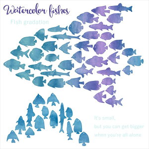 C̐ V[EH[XebJ[  fish sea NW  CJ 邩 ANAE V`  30×30cm  JbeBOV[g wall sticker G