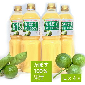 かぼす果汁 1L 4本入り カボス かぼす kabosu カボス100％ カボス果汁