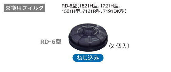 楽天市場】興研防じんマスク交換用フィルター RD-6型アルファリング 