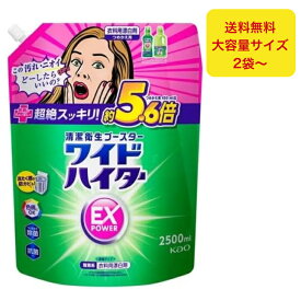 【13時までの注文で最短翌日】 花王 ワイドハイター EX パワー 2500ml 衣料用漂白剤 大容量 酵素系 濃縮タイプ 洗濯 除菌 抗菌 色柄OK 汚れ 詰め替え まとめ買い