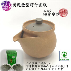 黄泥壺型鍔付宝瓶 泡瓶 ほうひん 石水窯 稲葉安信 常滑焼 陶器 胴開き茶こし 手なし 茶器 無釉 手作り 手造り 作家物 日本製 国産 お洒落 曲線美 美しい形 機能的 現代的 モダン おうちカフェ