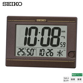 電波 デジタル 時計 SQ448B SEIKO カレンダー 温度 湿度 六曜表示 掛置兼用 セイコー 【ギフトラッピング対応】【お取り寄せ】