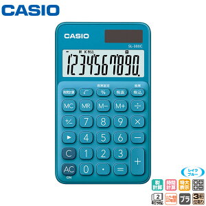 CASIO �J�V�I SL-300C-BU-N 10�� �X�^���_�[�h�d�� �J���t���d�� �蒠�^�C�v�̓d��y�݌ɂ���z