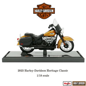 �n�[���[ �_�r�b�h�\�� Harley Davidson 2023 Harley-Davidson Heritage Classic �w���e�C�W �N���V�b�N 1/18 �X�P�[�� �~�j�`���A �t�B�M���A Maisto �}�C�X�g ���C�Z���X �V���[�Y 44 �y�݌Ɍ���z