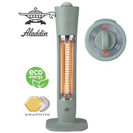アラジン 遠赤グラファイトヒーター 電気ストーブ 小型 足元暖房 400W 2段階切替 AEH-G409N グリーン【在…