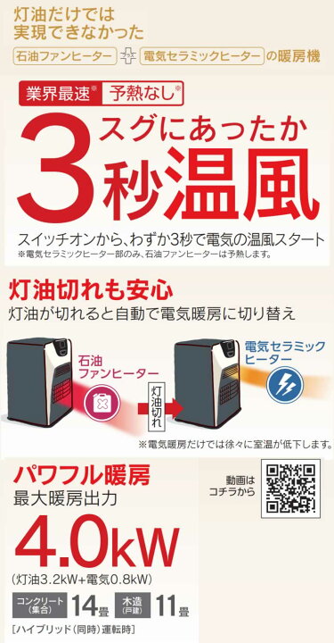 楽天市場】トヨトミ 家庭用石油ファンヒーター 木造 9畳まで 