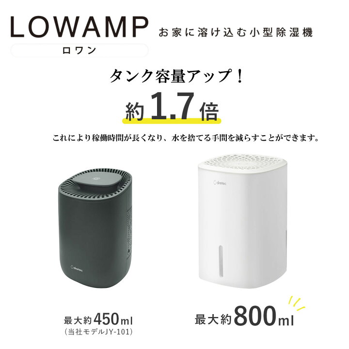 楽天市場】コンパクト除湿機 ロワン ドリテック 小型除湿機 ペルチェ 