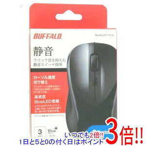 BUFFALO BlueLED���w���}�E�X �É� 3�{�^�� BSMBB110BK �u���b�N
