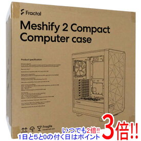 【いつでも2倍！5．0のつく日は3倍！1日も18日も3倍！】Fractal Design ミドルタワーPCケース Meshify 2 Compact TG FD-C-MES2C-03 ブラック/ライト