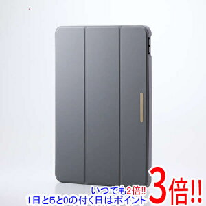 �y1����5.0�̂����A18���̓|�C���g3�{�I�zELECOM 11�C���`iPad Air(M3/M2) �t���b�v�P�[�X ���^�y�� TB-A25MWVJM3GY �`���R�[���O���[