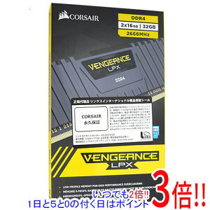�y�V�i�󂠂�(�������E��Ԃ�)�z Corsair �f�X�N�g�b�v�p CMK32GX4M2A2666C16 DDR4 PC4-21300 16GB 2���g