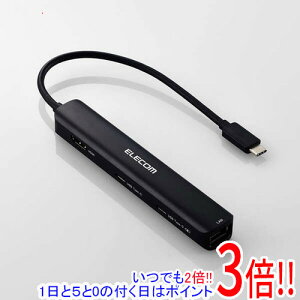 ELECOM USB Type-C �h�b�L���O�X�e�[�V���� �X�����^�C�v 6in1 DST-C30BK �u���b�N