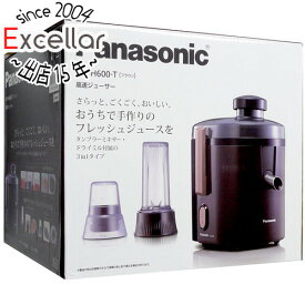 【いつでも2倍！5．0のつく日は3倍！1日も18日も3倍！】【新品(箱きず・やぶれ)】 Panasonic ジューサー ブラウン MJ-H600-T