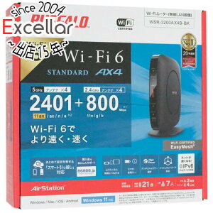 yۏؑΉ!!zBUFFALO LAN[^ AirStation WSR-3200AX4B-BK ubN