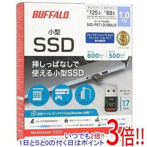 �y�����ۏؑΉ�!!�zBUFFALO PS5/PS4�Ή� �����^�|�[�^�u��SSD SSD-PST1.0U3BA/D �u���b�N 1TB