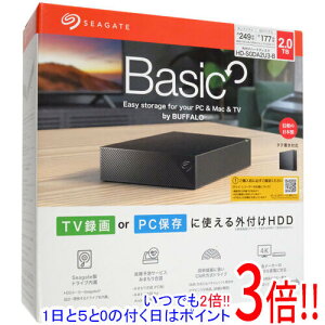 �y�����ۏؑΉ�!!�zBUFFALO USB3.2(Gen1)�Ή� �O�t��HDD HD-SGDA2U3-B �u���b�N 2TB