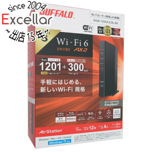 yۏؑΉ!!zBUFFALO LAN[^ AirStation WSR-1500AX2B-BK ubN