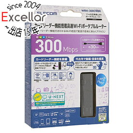 【いつでも2倍！5．0のつく日は3倍！1日も18日も3倍！】エレコム製 カードリーダー付き無線LANポータブルルーター WRH-300CRBK ブラック