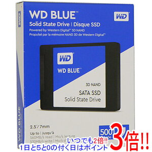 �y1����5.0�̂����A18���̓|�C���g3�{�I�zWestern Digital�� 2.5inch SSD WD Blue 3D NAND SATA WDS500G2B0A