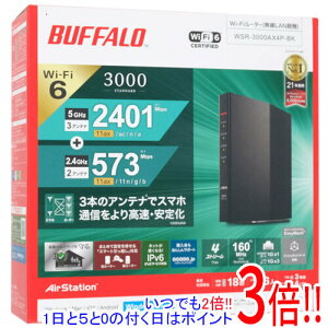 yۏؑΉ!!zBUFFALO LAN[^ AirStation WSR-3000AX4P-BK ubN
