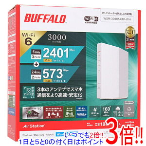 yۏؑΉ!!zBUFFALO LAN[^ AirStation WSR-3000AX4P-WH zCg