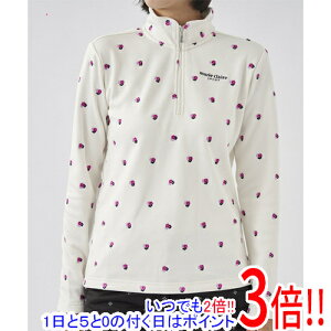 【1日と5.0のつく日、18日はポイント3倍!】marie claire(マリ・クレール) LL サイズ ゴルフシャツ レディース 裏シャギーハイネックシャツ 733502 WT ホワイト