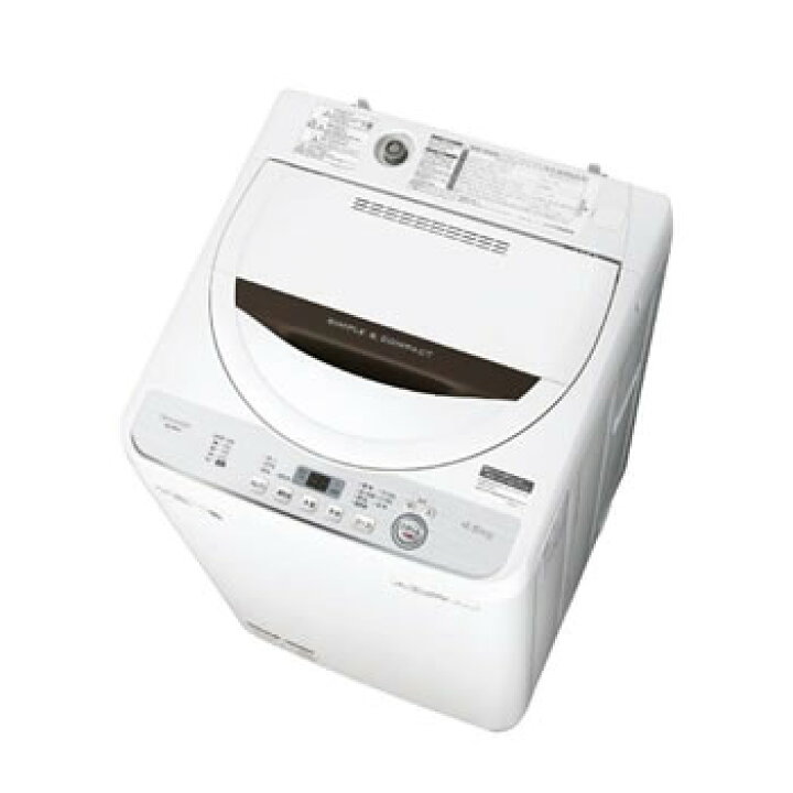 楽天市場】シャープ【SHARP】4.5kg 全自動洗濯機 ES-GE4C-T(ブラウン系 