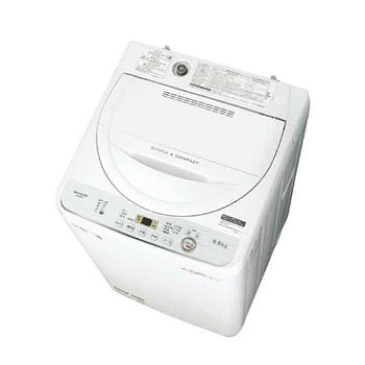 楽天市場】シャープ【SHARP】5.5kg 全自動洗濯機 ES-GE5C-W(ホワイト系 