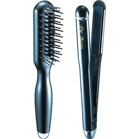 KALOS BEAUTY TECHNOLOGY【Glister brush＆iron】Dr. Beau Glister USBブラシアイロン＆ヘアアイロンセット ブラックパール DB-GW503-B