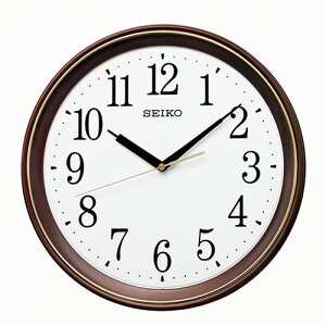 セイコー【アナログ】掛け時計 スタンダート 茶メタリック塗装 電波修正機能 秒針なめらか KX262B【太めの文字と針】