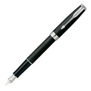 パーカー【PARKER】ソネット マットブラックCT 万年筆 F シルバー PARKER-1950879【1950879】