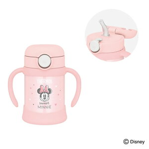 サーモス【THERMOS】まほうびんのベビーストローマグ パステルピンク 0.25L ミニー ディズニー ベビー用品 FJT-250DS-P-P【スペアストローセット付き】