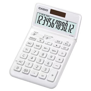【10/25限定★抽選で2人に1人最大100%ポイントバック!要エントリー】カシオ【CASIO】スタイリッシュ電卓 ジャストホワイト ジャストタイプ 12桁 JF-S200-WE【カシオ計算機】