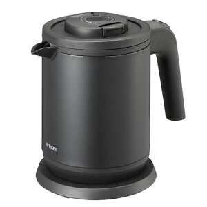 タイガー【キッチン家電】蒸気レス電気ケトル QUICK&SAFE+ 0.8L マットブラック PCK-A081-KM【スピード沸騰】モノトーンのマットな質感