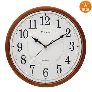 保土ヶ谷電子販売【クロック】電波掛時計 アナログ ブラウン HWC-013RC【単3乾電池×1本】天然の松の木を使用