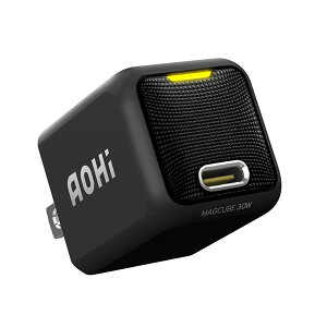 AOHI【スマートフォン・タブレット】アオハイ MAGCUBE 30W Type-C 1ポート急速充電器 ブラック EN-MC30BL1【スマートウォッチ】ゲーム機などにも
