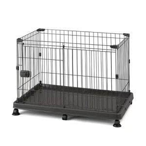 アイリスオーヤマ【ペット用品】システムサークルトレー付き STS-600TN マットブラウン 小型犬 キャスター付き I-4967576477086【ペット用サークル】