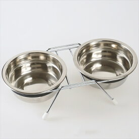 ドギーマン【ペット用品】 ハヤシ　カタカタ鳴らないツインディッシュ　M P-4976555933215
