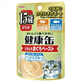 アイシア【ペット用品】健康缶パウチ 15歳からのとろとろまぐろペースト40g P-4571104713265【KCGP-2】