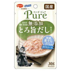 日本ペットフード【ペット用品】コンボ ピュア キャット パウチ まぐろ・国産煮干しだし入り30g P-4902112068892【着色料・香料・発色剤無添加】