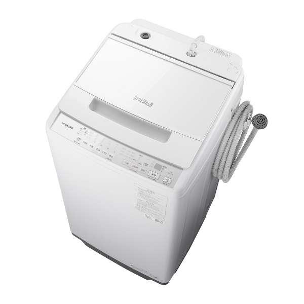 日立 HITACHI　インバーター洗濯機７ｋｇ ホワイト BW-V70J-W [洗濯7.0kg  簡易乾燥(送風機能)  上開き] ※商品代引き不可 ※時間指定不可 ※標準配送設置無料