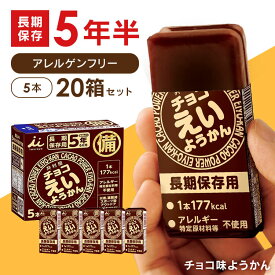 非常食 えいようかん 井村屋 チョコえいようかん 5本×20箱セット 井村屋 えいようかん 羊羹 災害 地震 台風 保存食 長期保存 井村屋