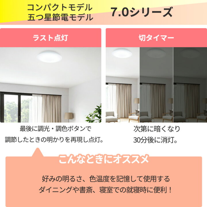 楽天市場】6畳 8畳 12畳 LED ledシーリングライト 調光調色 リモコン付 