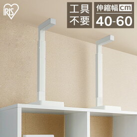 【2個セット】 家具転倒防止 突っ張り棒 アイリスオーヤマ 家具転倒防止伸縮棒 Mサイズ 2本セット 伸縮幅 40〜60cm 家具 固定 防災 災害 地震対策 工具不要 簡単取付 つっぱり棒 耐震バー 家具転倒防止グッズ 転倒防止器具 KTTB-M *