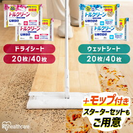 ＼モップ付きで1000円ポッキリ！？／ 【20枚/40枚】【スターターセット】フローリングワイパー用シート 清掃 フローリングシート トルクリーン ドライ ウェット アイリスオーヤマ DN−FD DN−FW