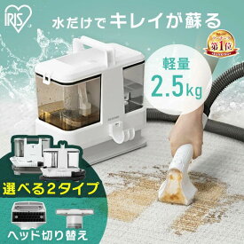 リンサークリーナー アイリスオーヤマ カーペット洗浄機 大掃除 クリーナー 温水 車内 ラグ ソファ 布用掃除機 自動散水 絨毯 布製品 クッション シミ カーペットクリーナー RNS-P10-W RNSP-P500 ホワイト